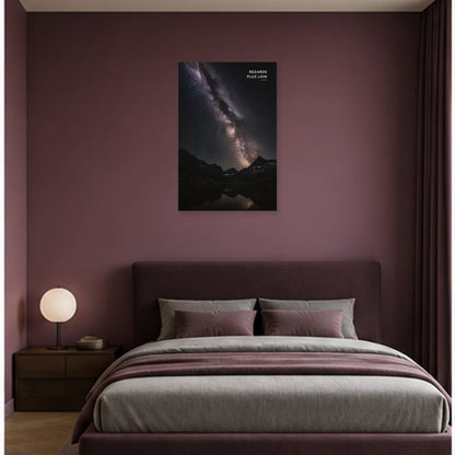 Affiche photo Voie lactée sur les sommets - Regarde plus loin dans une chambre - Art Virtuoso