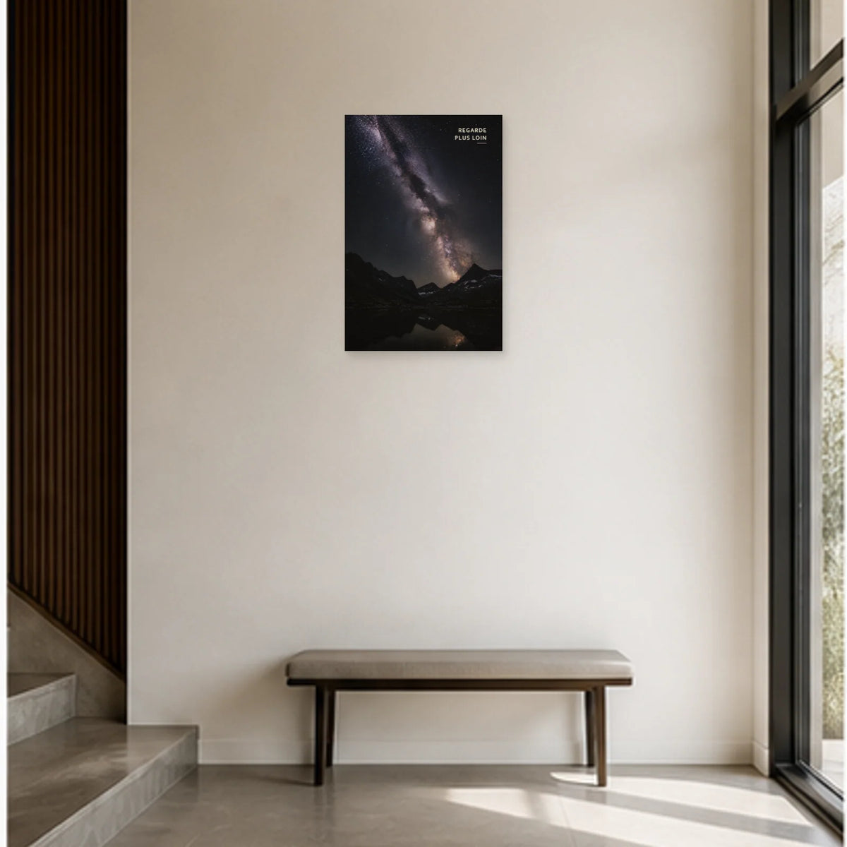 Affiche photo Voie lactée sur les sommets - Regarde plus loin dans une entrée ou un couloir - Art Virtuoso