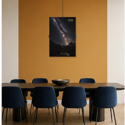 Affiche photo Voie lactée sur les sommets - Regarde plus loin dans une salle à manger - Art Virtuoso
