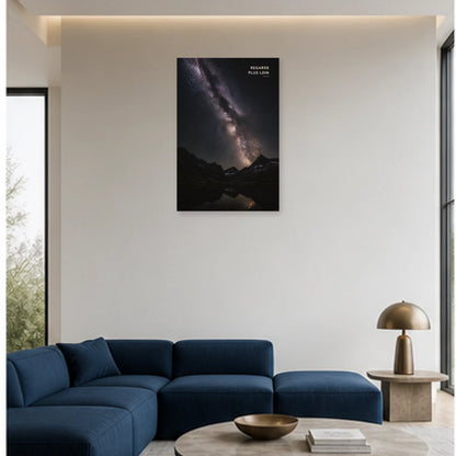 Affiche photo Voie lactée sur les sommets - Regarde plus loin dans un salon - Art Virtuoso