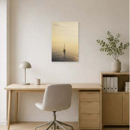 Affiche photo Voilier vers l’horizon - Largue les amarres dans un bureau - Art Virtuoso