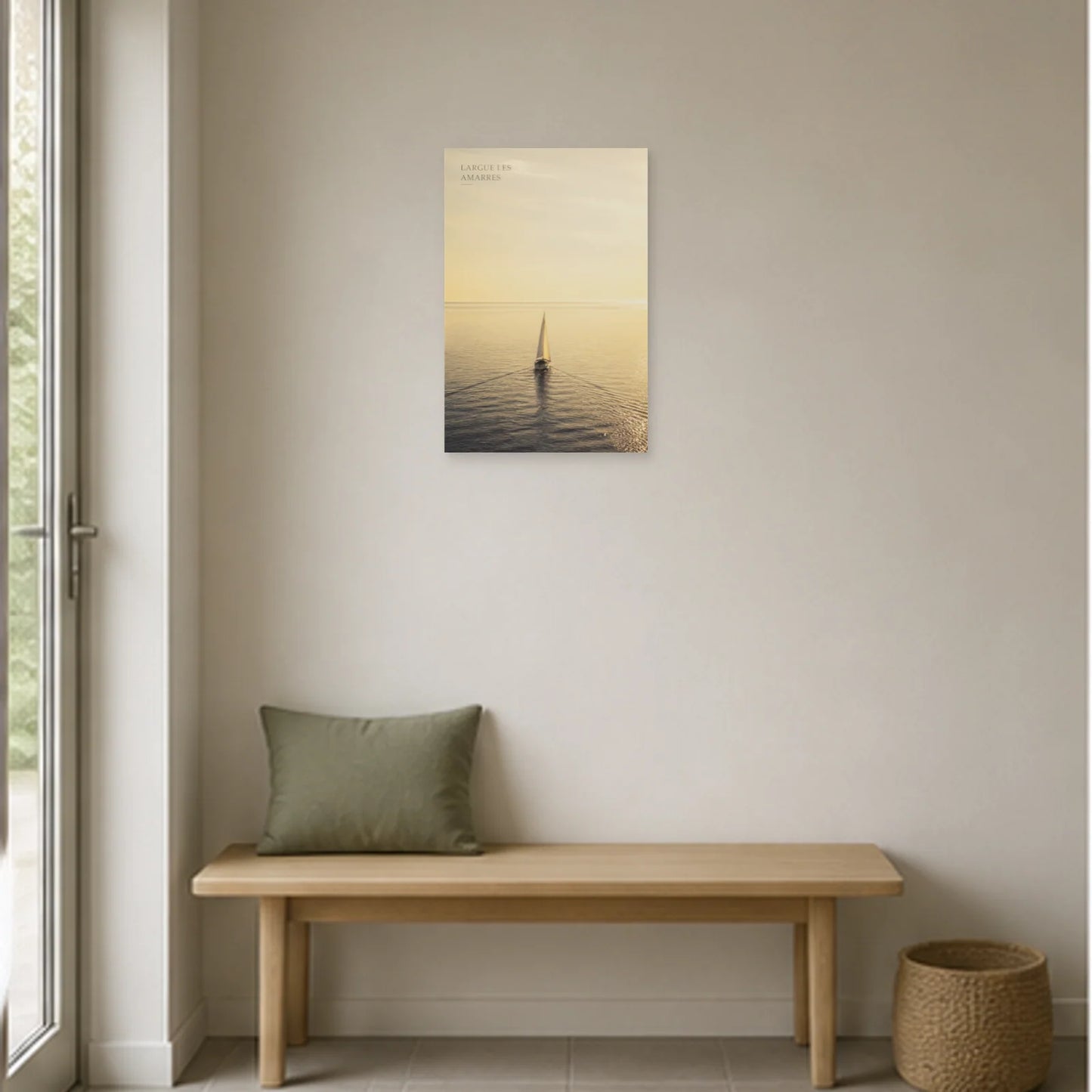 Affiche photo Voilier vers l’horizon - Largue les amarres dans une entrée ou un couloir - Art Virtuoso