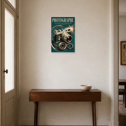 Affiche Photographe – Appareils de Précision dans une entrée ou un couloir - Art Virtuoso