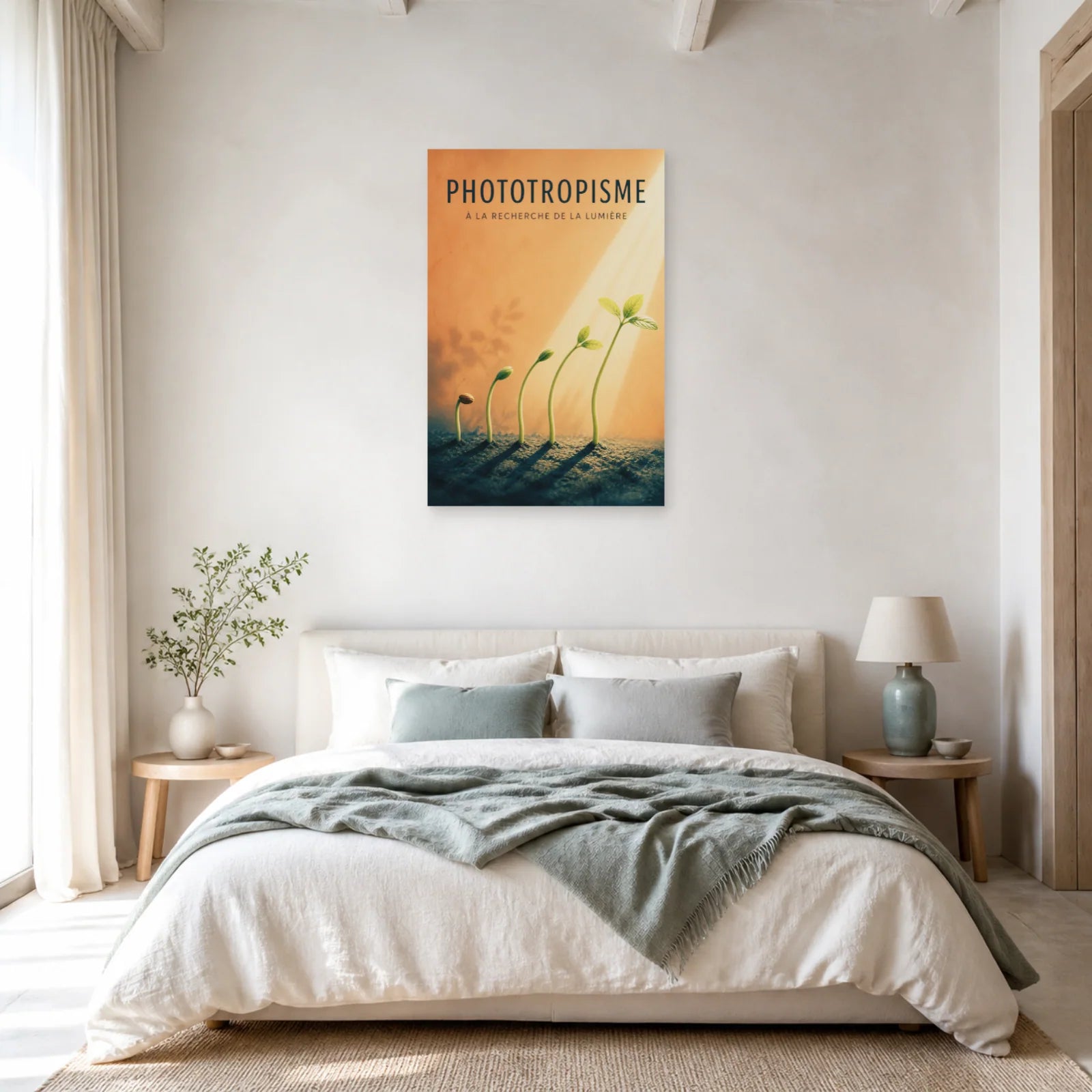 Affiche Phototropisme – À la Recherche de la Lumière dans une chambre - Art Virtuoso