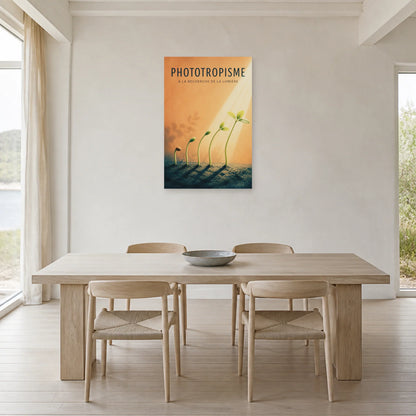 Affiche Phototropisme – À la Recherche de la Lumière dans une salle à manger - Art Virtuoso