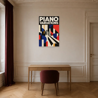 Affiche Piano abstrait - Variations dans un bureau - Art Virtuoso