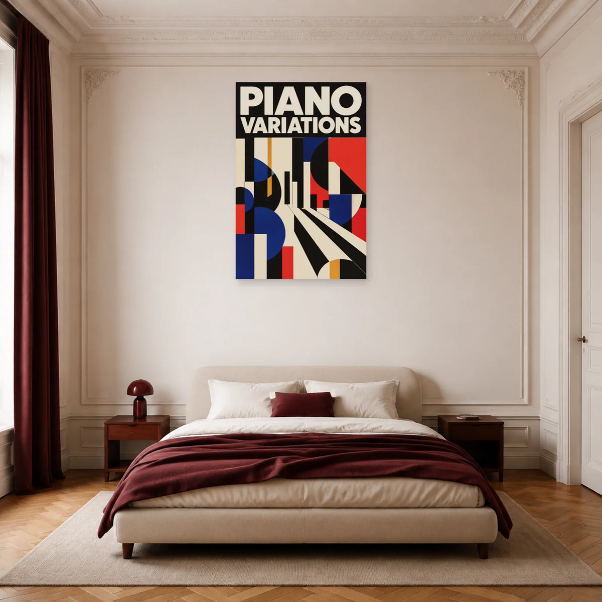 Affiche Piano abstrait - Variations dans une chambre - Art Virtuoso