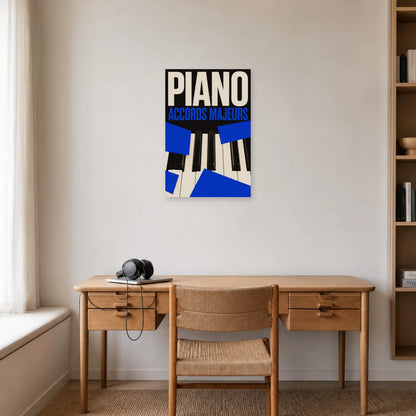 Affiche Piano – Accords majeurs dans un bureau - Art Virtuoso