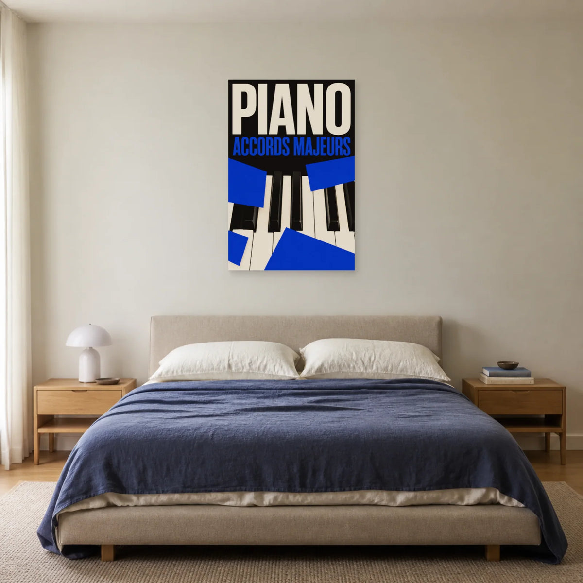 Affiche Piano – Accords majeurs dans une chambre - Art Virtuoso