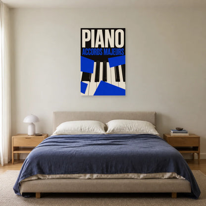 Affiche Piano – Accords majeurs dans une chambre - Art Virtuoso