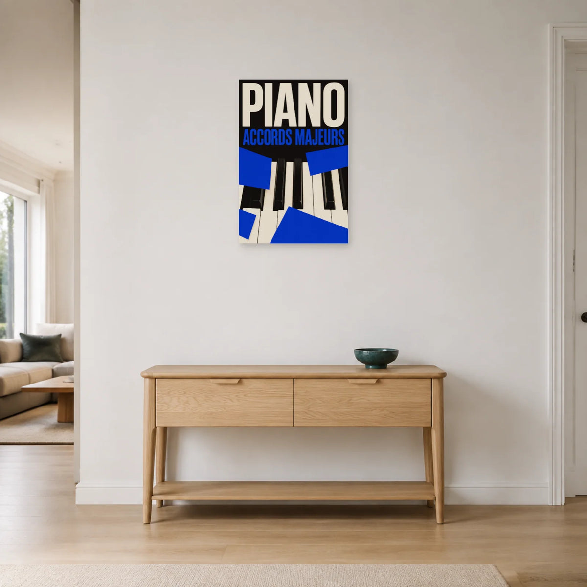Affiche Piano – Accords majeurs dans une entrée ou un couloir - Art Virtuoso