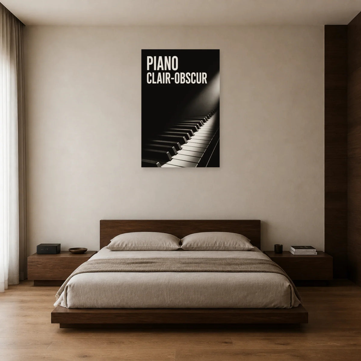 Affiche Piano - Clair-obscur dans une chambre - Art Virtuoso