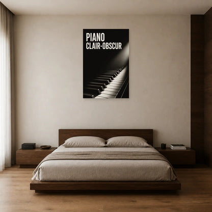 Affiche Piano - Clair-obscur dans une chambre - Art Virtuoso