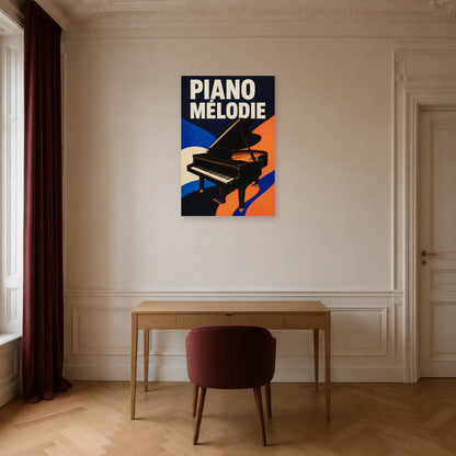 Affiche Piano moderne - Melodie dans un bureau - Art Virtuoso