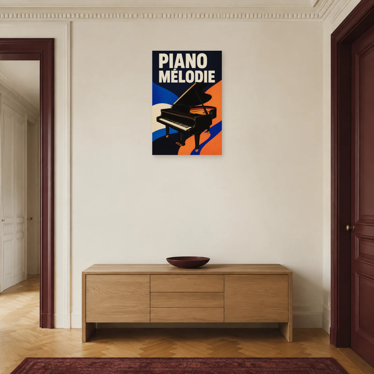 Affiche Piano moderne - Melodie dans une entrée ou un couloir - Art Virtuoso