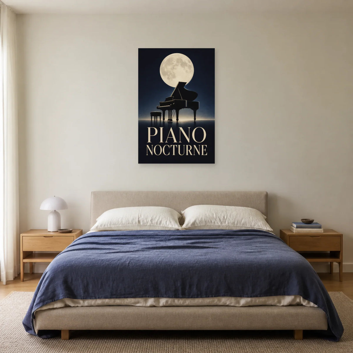 Affiche Piano – Nocturne dans une chambre - Art Virtuoso