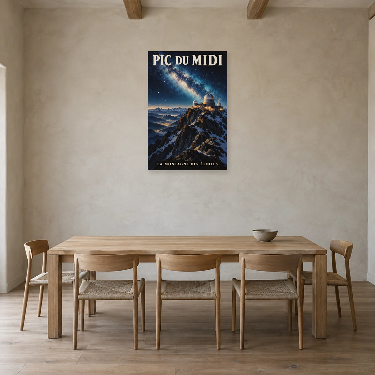 Affiche Pic du Midi - Observatoire dans une salle à manger - Art Virtuoso