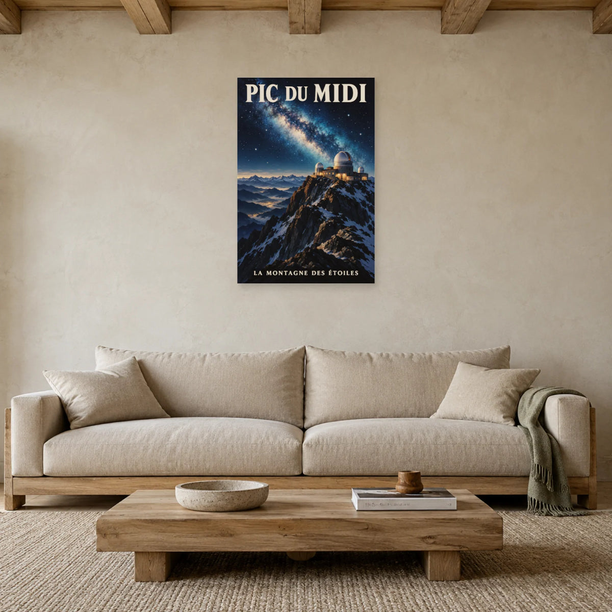 Affiche Pic du Midi - Observatoire dans un salon - Art Virtuoso
