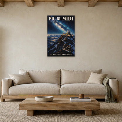 Affiche Pic du Midi - Observatoire dans un salon - Art Virtuoso