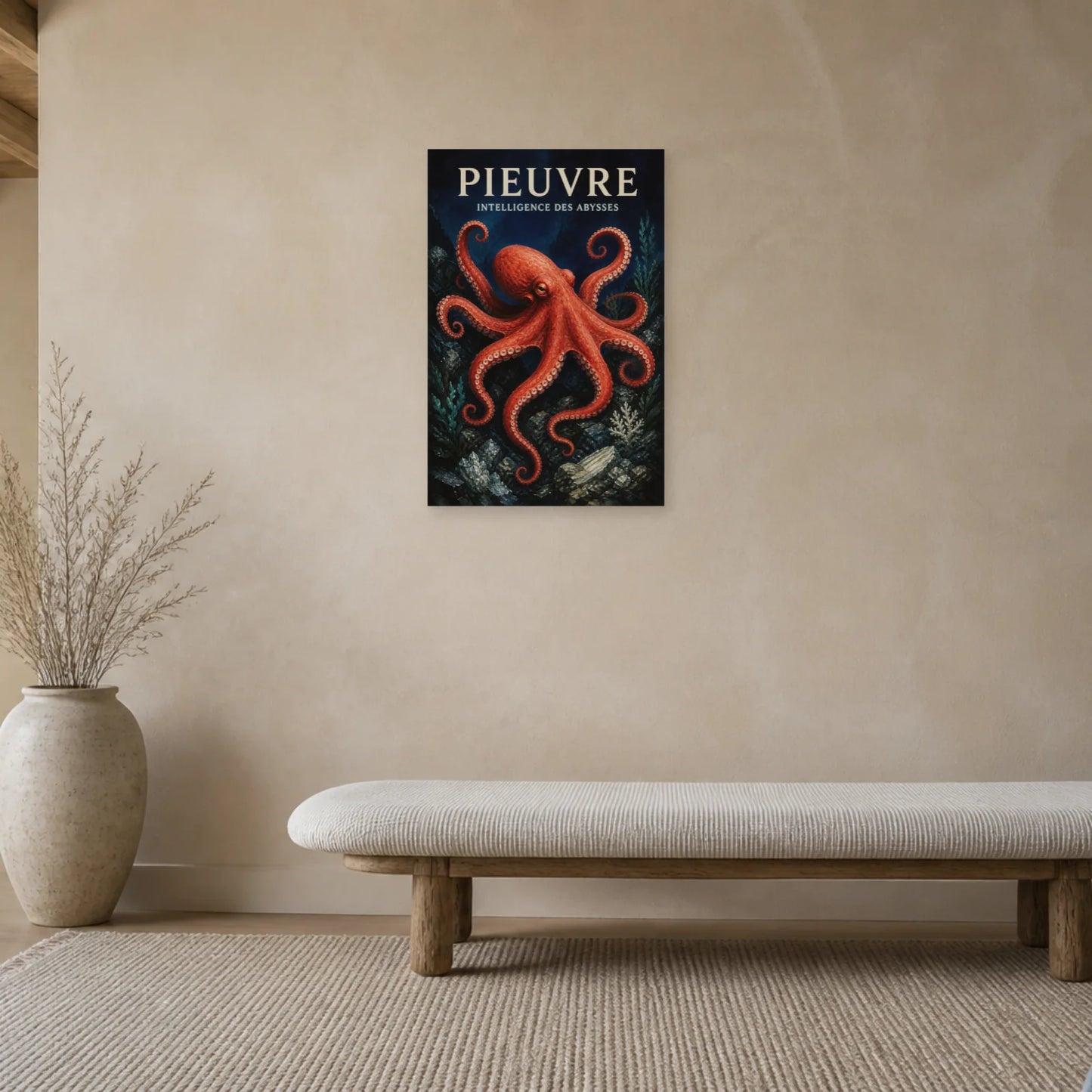Affiche Pieuvre – Intelligence des Abysses dans une chambre - Art Virtuoso