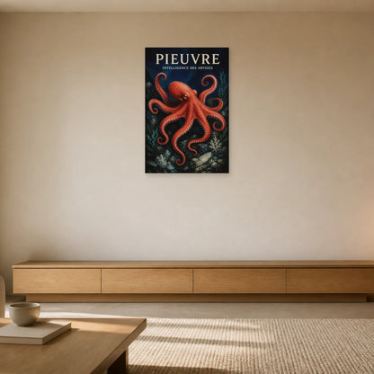 Affiche Pieuvre – Intelligence des Abysses dans un salon - Art Virtuoso