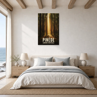 Affiche Pinède – Lumière Verticale dans une chambre - Art Virtuoso
