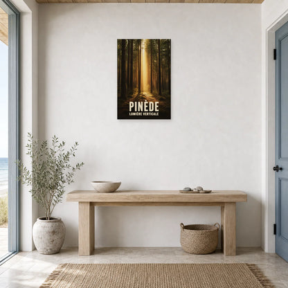 Affiche Pinède – Lumière Verticale dans une entrée ou un couloir - Art Virtuoso