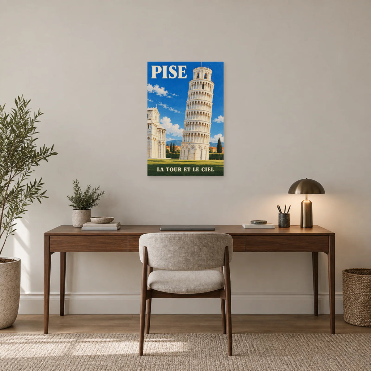 Affiche Pise - La tour et le ciel dans un bureau - Art Virtuoso