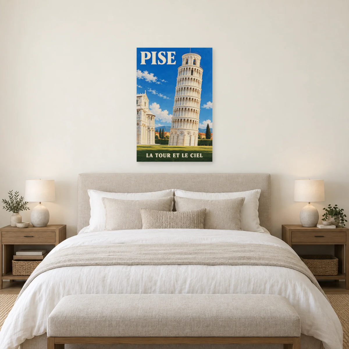 Affiche Pise - La tour et le ciel dans une chambre - Art Virtuoso