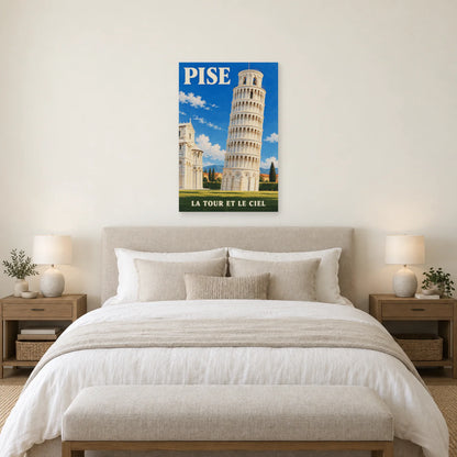 Affiche Pise - La tour et le ciel dans une chambre - Art Virtuoso