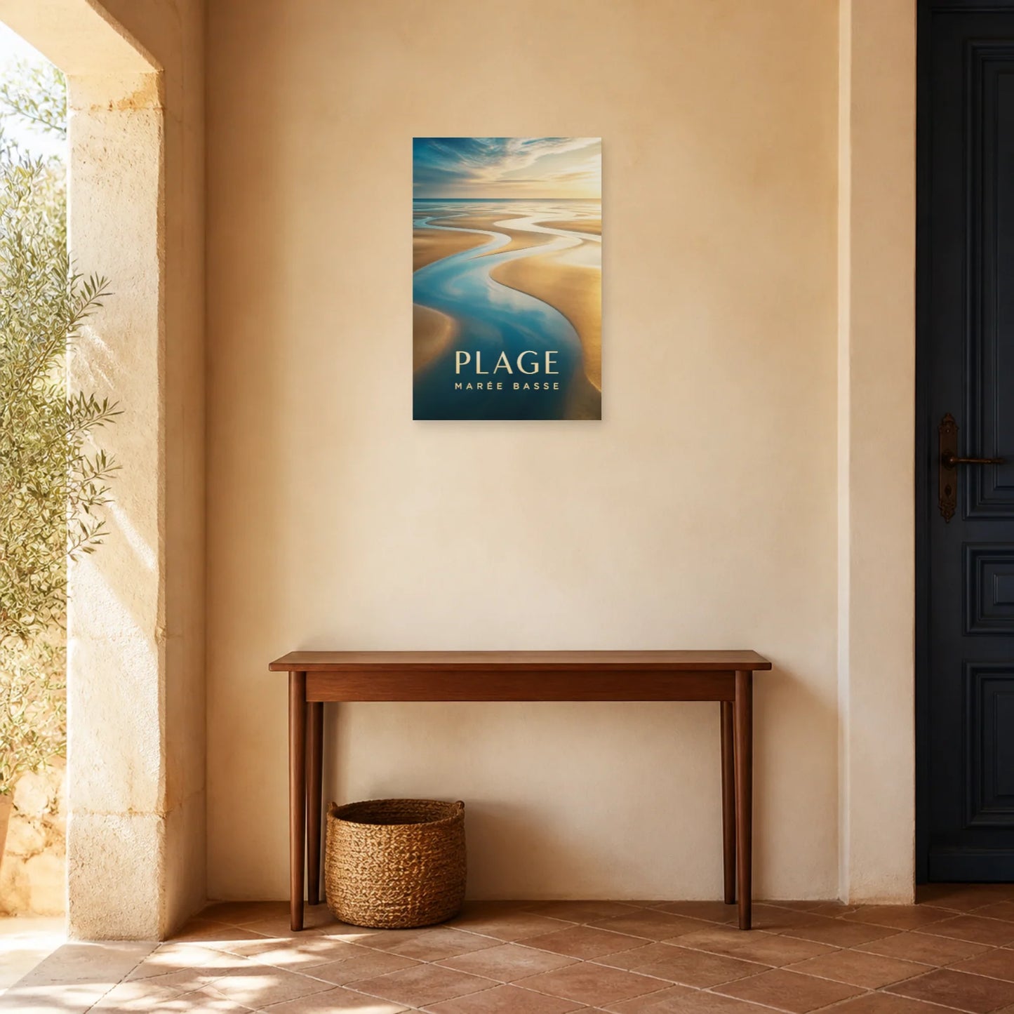 Affiche Plage – Marée Basse dans une entrée ou un couloir - Art Virtuoso