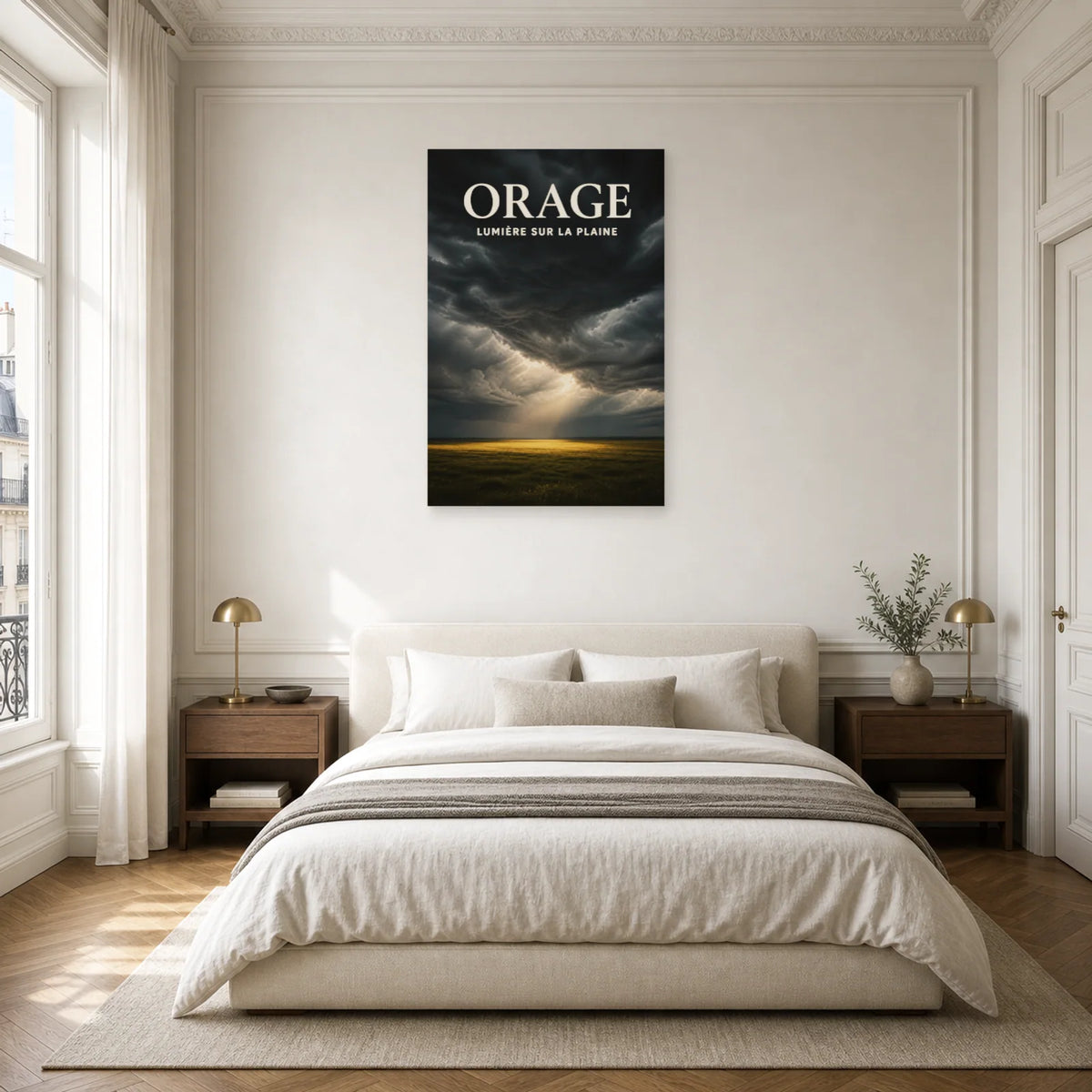 Affiche Orage - Lumière sur la plaine dans une chambre - Art Virtuoso