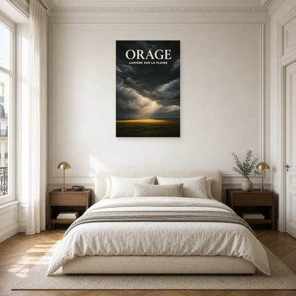 Affiche Orage - Lumière sur la plaine dans une chambre - Art Virtuoso
