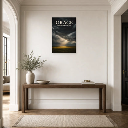 Affiche Orage - Lumière sur la plaine dans une entrée ou un couloir - Art Virtuoso