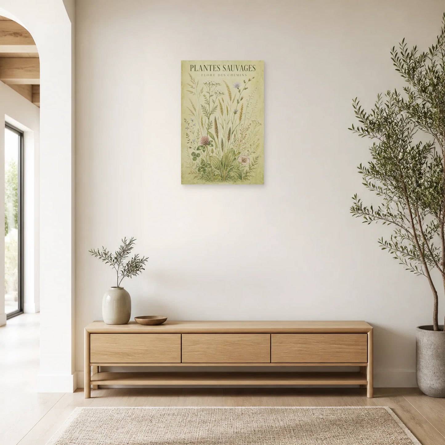 Affiche Plantes Sauvages – Flore des Chemins dans une entrée ou un couloir - Art Virtuoso