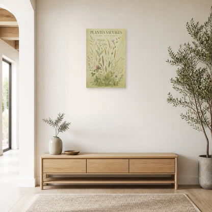 Affiche Plantes Sauvages – Flore des Chemins dans une entrée ou un couloir - Art Virtuoso