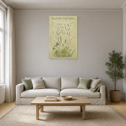 Affiche Plantes Sauvages – Flore des Chemins dans un salon - Art Virtuoso