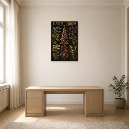 Affiche Plantes Toxiques – Cabinet Botanique dans un bureau - Art Virtuoso