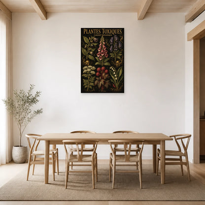 Affiche Plantes Toxiques – Cabinet Botanique dans une salle à manger - Art Virtuoso