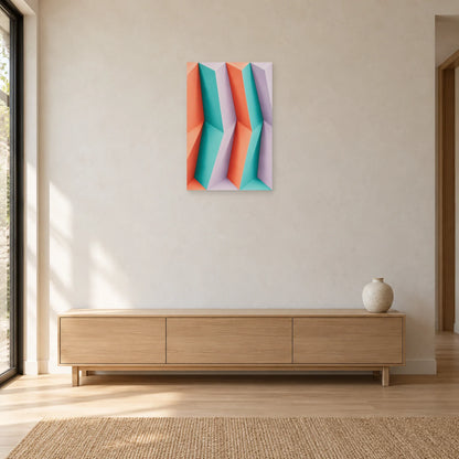 Affiche Plis - Accordeon dans une entrée ou un couloir - Art Virtuoso