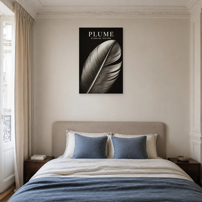 Affiche Plume – Étude de Texture dans une chambre - Art Virtuoso