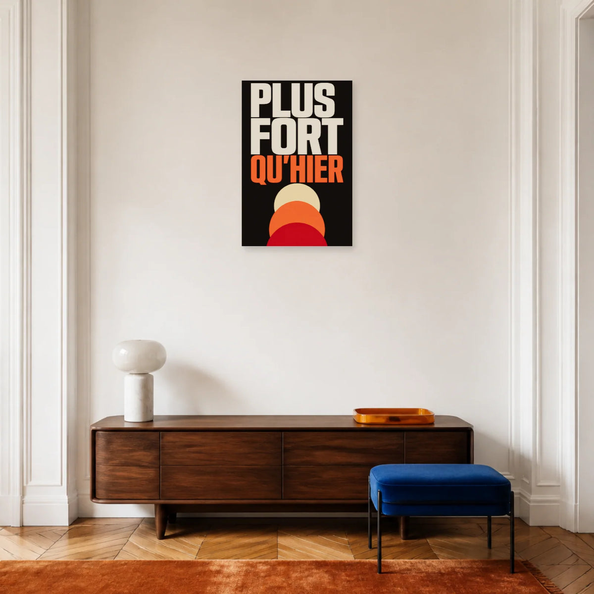 Affiche Plus fort qu’hier – Progression solaire dans une entrée ou un couloir - Art Virtuoso