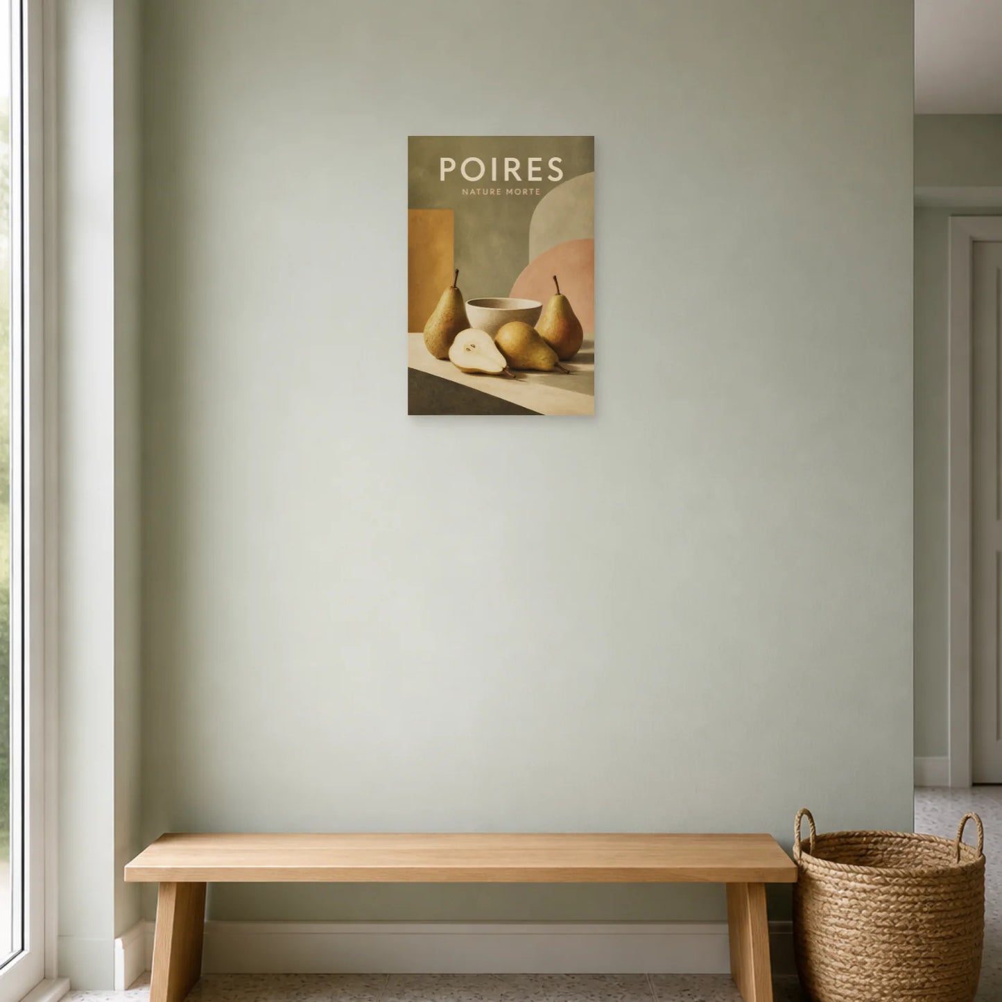 Affiche Poires – Nature Morte dans une entrée ou un couloir - Art Virtuoso