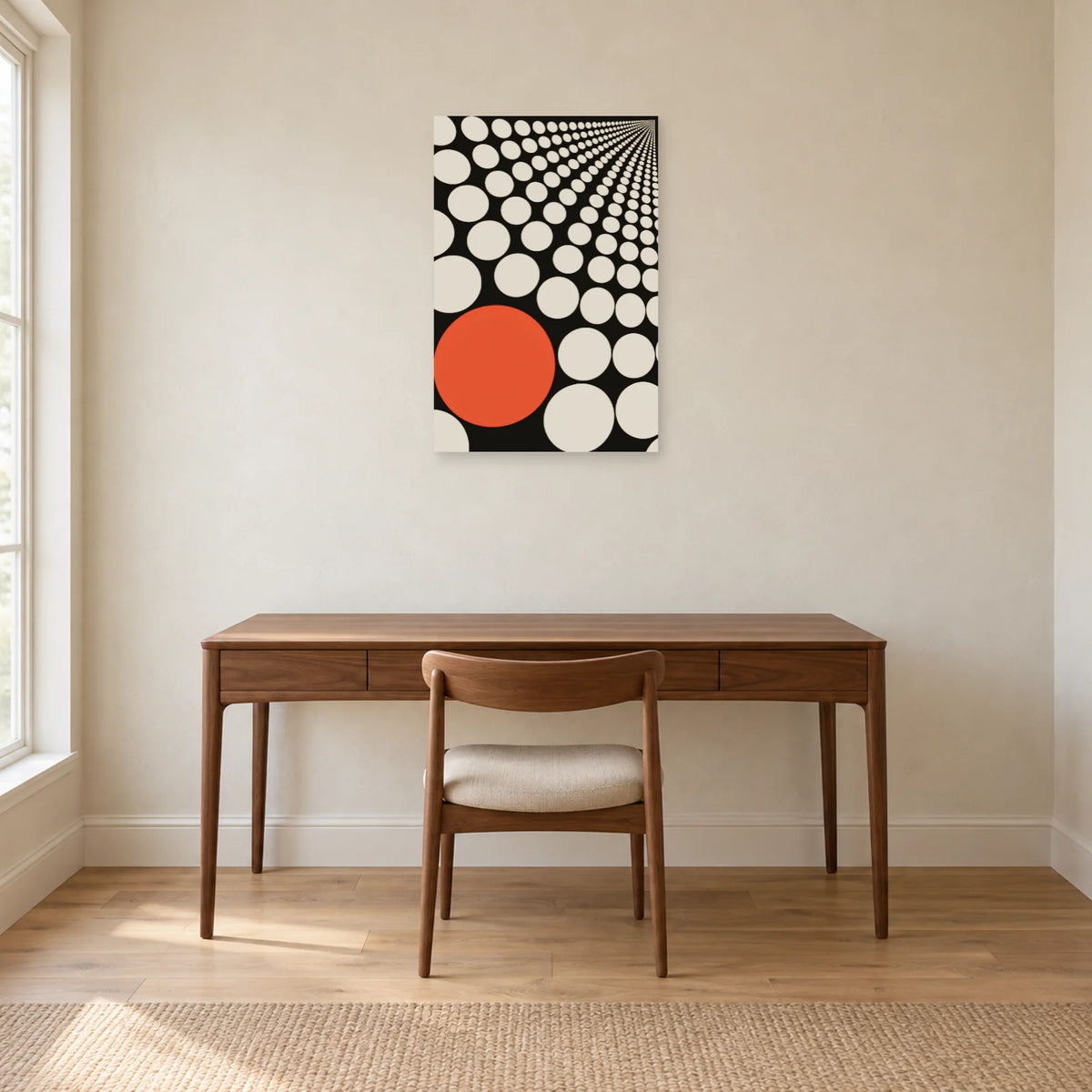 Affiche Pois - Profondeur dans un bureau - Art Virtuoso