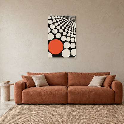 Affiche Pois - Profondeur dans un salon - Art Virtuoso