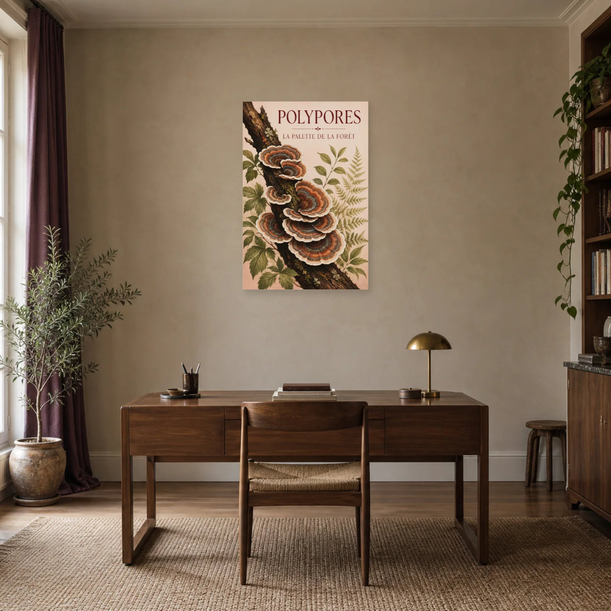 Affiche Polypores – La palette de la forêt dans un bureau - Art Virtuoso