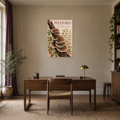 Affiche Polypores – La palette de la forêt dans un bureau - Art Virtuoso