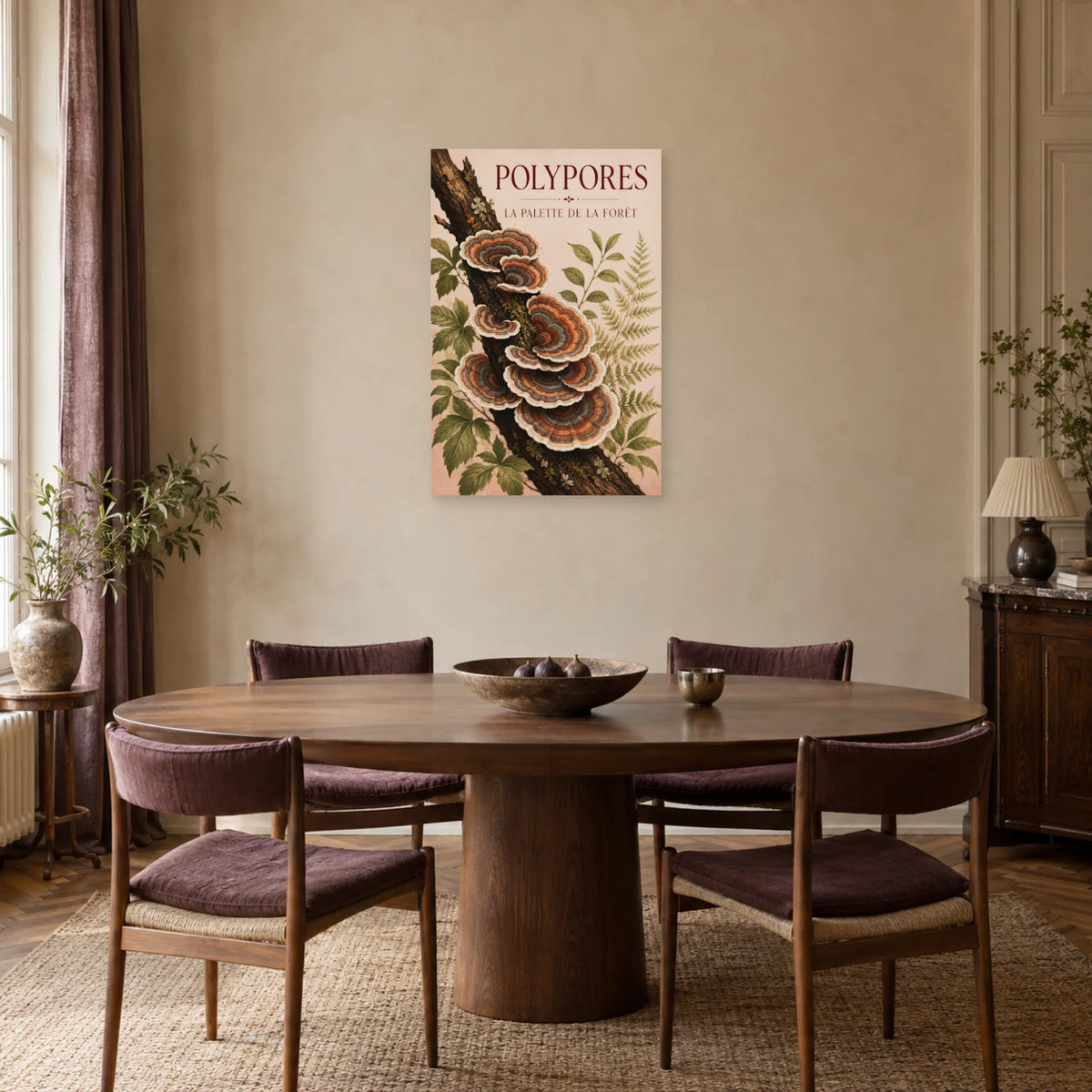 Affiche Polypores – La palette de la forêt dans une salle à manger - Art Virtuoso