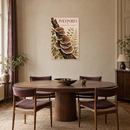 Affiche Polypores – La palette de la forêt dans une salle à manger - Art Virtuoso