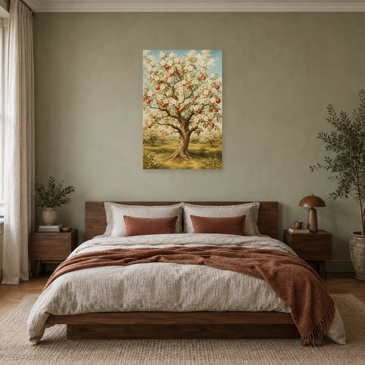 Affiche Pommier – Verger rétro dans une chambre - Art Virtuoso